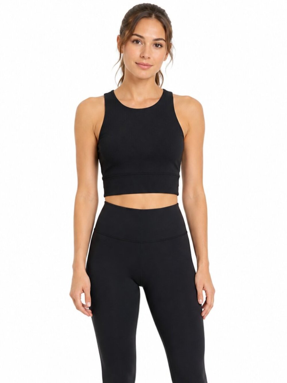 Lululemon Energy Bra Ribbed High Neck Long Line Black Size 4 - Picture 11 of 11